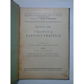 CRITICA RATIUNII PRACTICE  -  IMMANUEL KANT